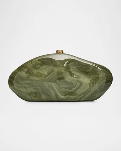Cult Gaia The Caldera Marbled Acrylic Clutch Bag