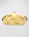 Cult Gaia Caldera Metallic Acrylic Clutch In Shiny Gold