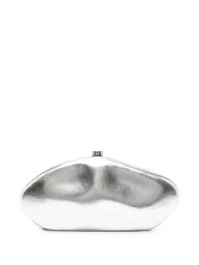 Cult Gaia Thr Caldera Metallic-effect Pebble Clutch Bag