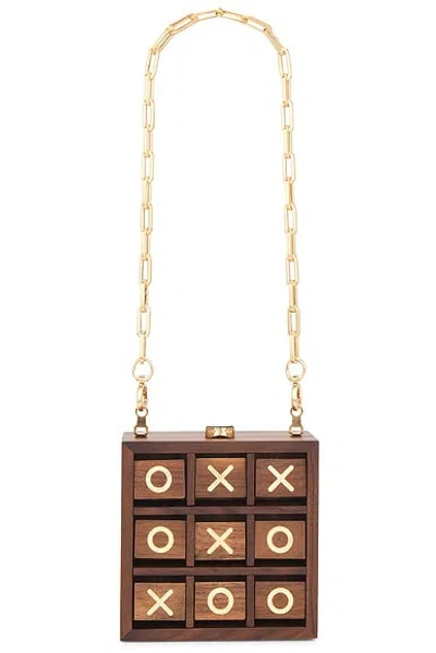 Cult Gaia Tic Tac Toe Clutch Mit Kette In Brown