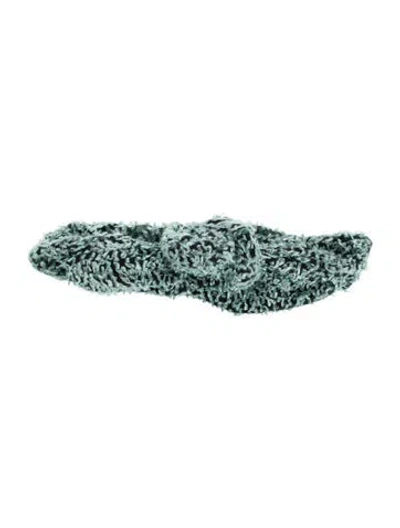 Pre-owned Cult Gaia Tie Wired Headband In Black/blue