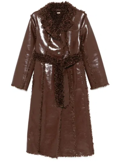 Cult Gaia Tili Coat In Brown