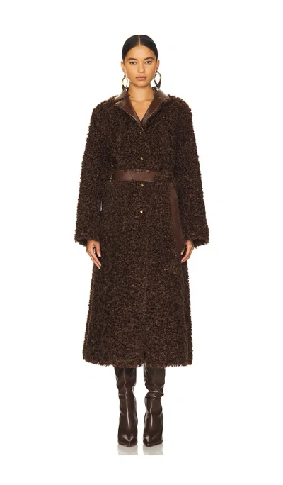 Cult Gaia Tili Coat In Brown