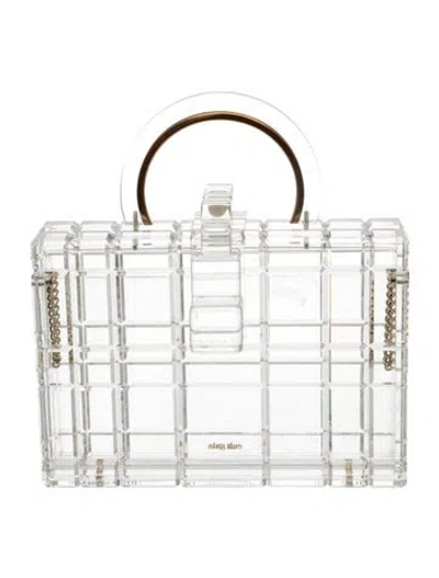 Pre-owned Cult Gaia Top Handle Bag In Clear