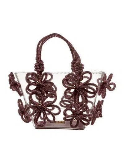Pre-owned Cult Gaia Top Handle Bag W/ Tags In Burgundy