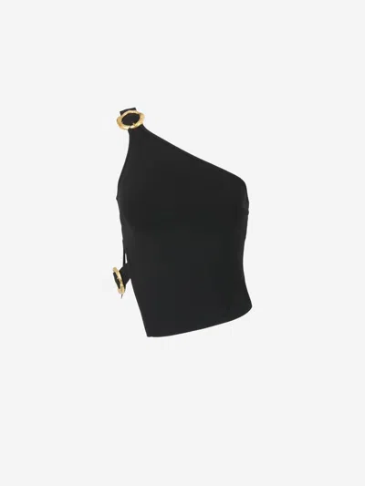 Cult Gaia Top Point Valeria In Black