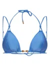 Cult Gaia Triangle-cup Bikini Top In Blue