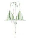 Cult Gaia Triangle-cup Bikini Top In Green