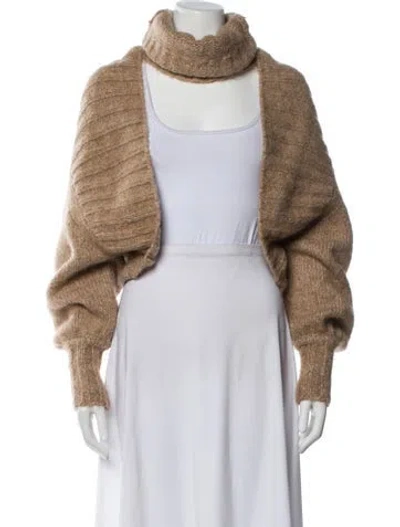 Pre-owned Cult Gaia Turtleneck Sweater In Neutral