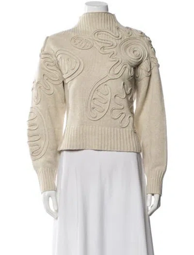 Pre-owned Cult Gaia Turtleneck Sweater In Neutral
