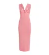 Cult Gaia Dawnette Twist-neck Midi Dress In Pink