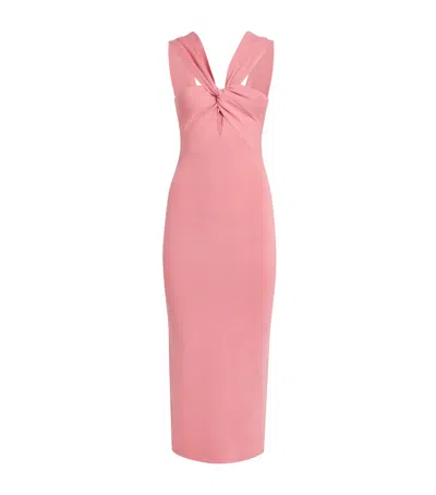 CULT GAIA TWIST-FRONT DAWNETTE MIDI DRESS