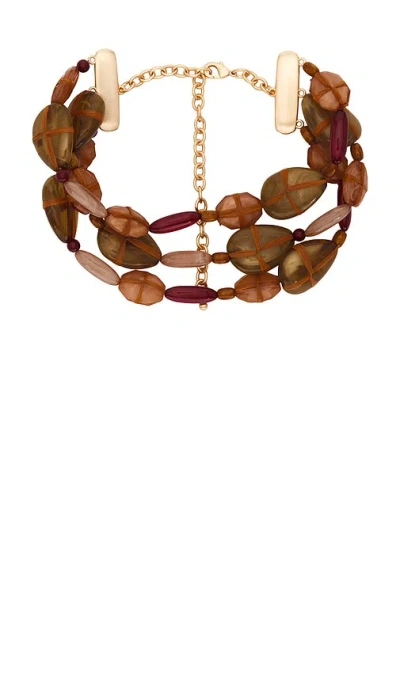 Cult Gaia Tygra Choker In Brown