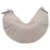 Cult Gaia Ubah Shell Clutch Bag In White Leather In White