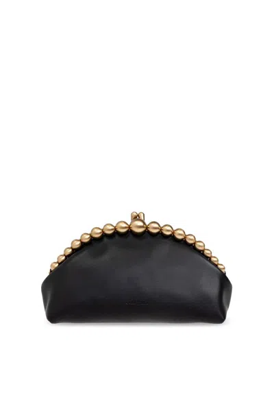 Cult Gaia Una Embellished Clutch Bag In Black