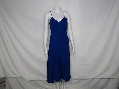 Pre-owned Cult Gaia Us Women's M Sleeveless Veda Midi Dress Blue