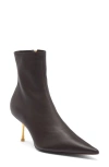 Cult Gaia Vail Pointed Toe Sock Bootie In Espresso