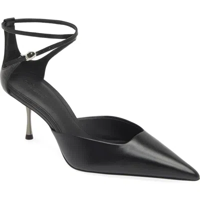 Cult Gaia Valez Ankle Strap Pointed Toe Pump In Black