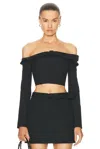 Cult Gaia Valia Top In Black
