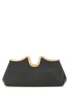 Cult Gaia Valma Curved-frame Chain-strap Clutch In Black