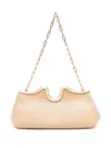 Cult Gaia Valma Curved-frame Chain Clutch In Neutral
