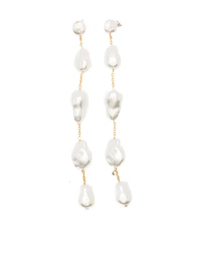 Cult Gaia Vana Faux-pearl Earrings In White