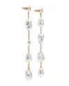 Cult Gaia Vana Imitation Pearl Linear Drop Earrings In Multi
