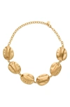 Cult Gaia Veda Choker Necklace In Brushed Brass