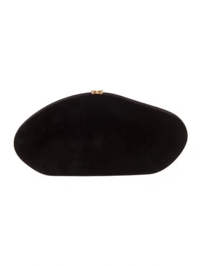 Pre-owned Cult Gaia Velvet Clutch In Black