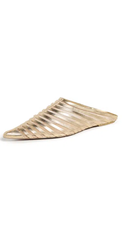 Cult Gaia Venice Flats Brass
