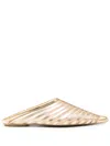 Cult Gaia Venice Sandal Mules In Gold