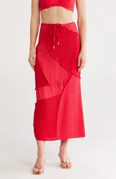 Cult Gaia Via Skirt In Red