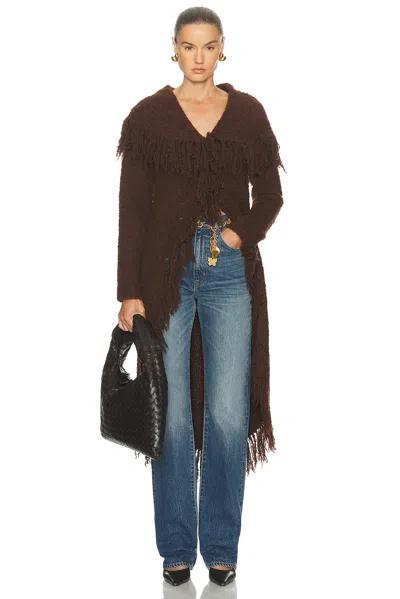 Cult Gaia Victoria Duster Sweater In Brown
