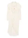 Cult Gaia Victoria Fringe-trimmed Coat In Neutral