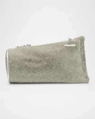 Cult Gaia Viera Mesh Embellished Wristlet In Metallic