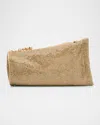 Cult Gaia Viera Mesh Embellished Wristlet In Sand Dollar