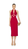 Cult Gaia Vinna Midi Dress In Merlot In Red