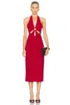 Cult Gaia Vinna Midi Dress In Merlot In Red