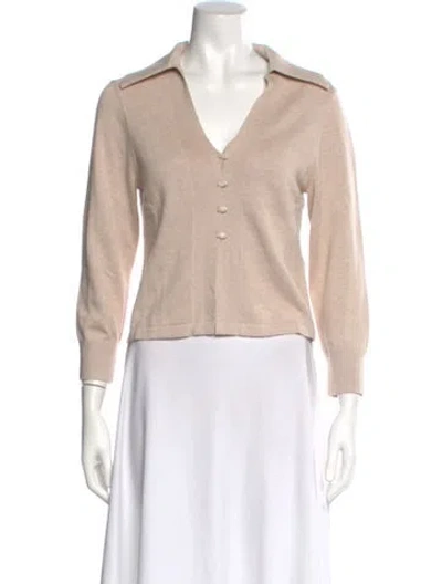Pre-owned Cult Gaia Vintage V-neck Sweater W/ Tags In Neutral