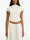 Cult Gaia Virginiana Cropped T-shirt In White