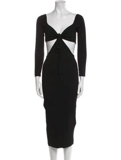 Pre-owned Cult Gaia V-neck Midi Length Dress In Multi