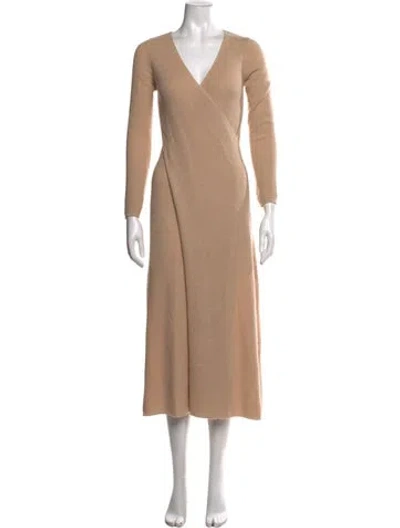 Pre-owned Cult Gaia V-neck Midi Length Dress In Pink