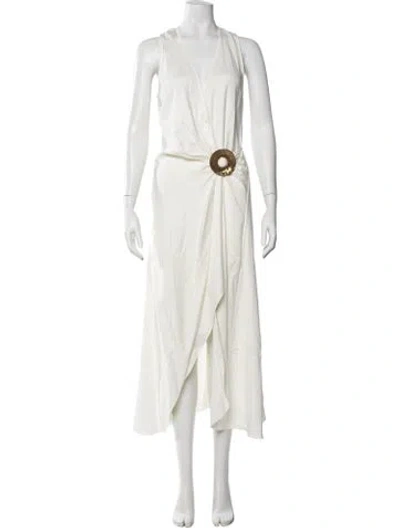 Pre-owned Cult Gaia V-neck Midi Length Dress W/ Tags In Neutral