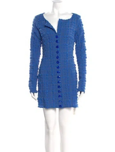 Pre-owned Cult Gaia V-neck Mini Dress In Blue