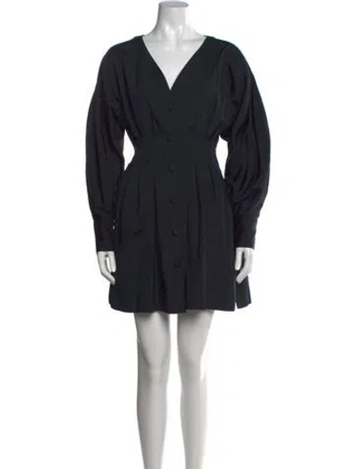 Pre-owned Cult Gaia V-neck Mini Dress In Blue