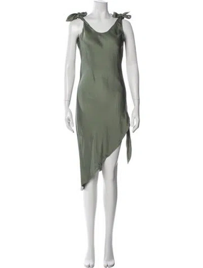 Pre-owned Cult Gaia V-neck Mini Dress In Green