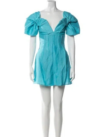 Pre-owned Cult Gaia V-neck Mini Dress W/ Tags In Brown