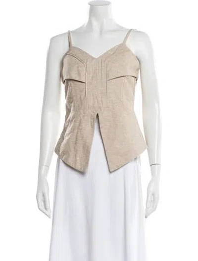 Pre-owned Cult Gaia V-neck Sleeveless Crop Top