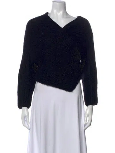 Pre-owned Cult Gaia V-neck Sweater In Black