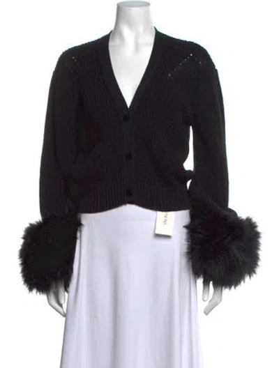 Pre-owned Cult Gaia V-neck Sweater In Black